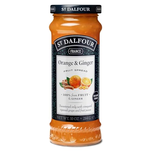 St.Dalfour St. Dalfour Orange & Ginger Fruit Spread - 10oz - 100% from Fruit & Ginger, No Artificial Ingredients, Non-GMO, No Cane Sugars, All Natural, Made in France - Image 1