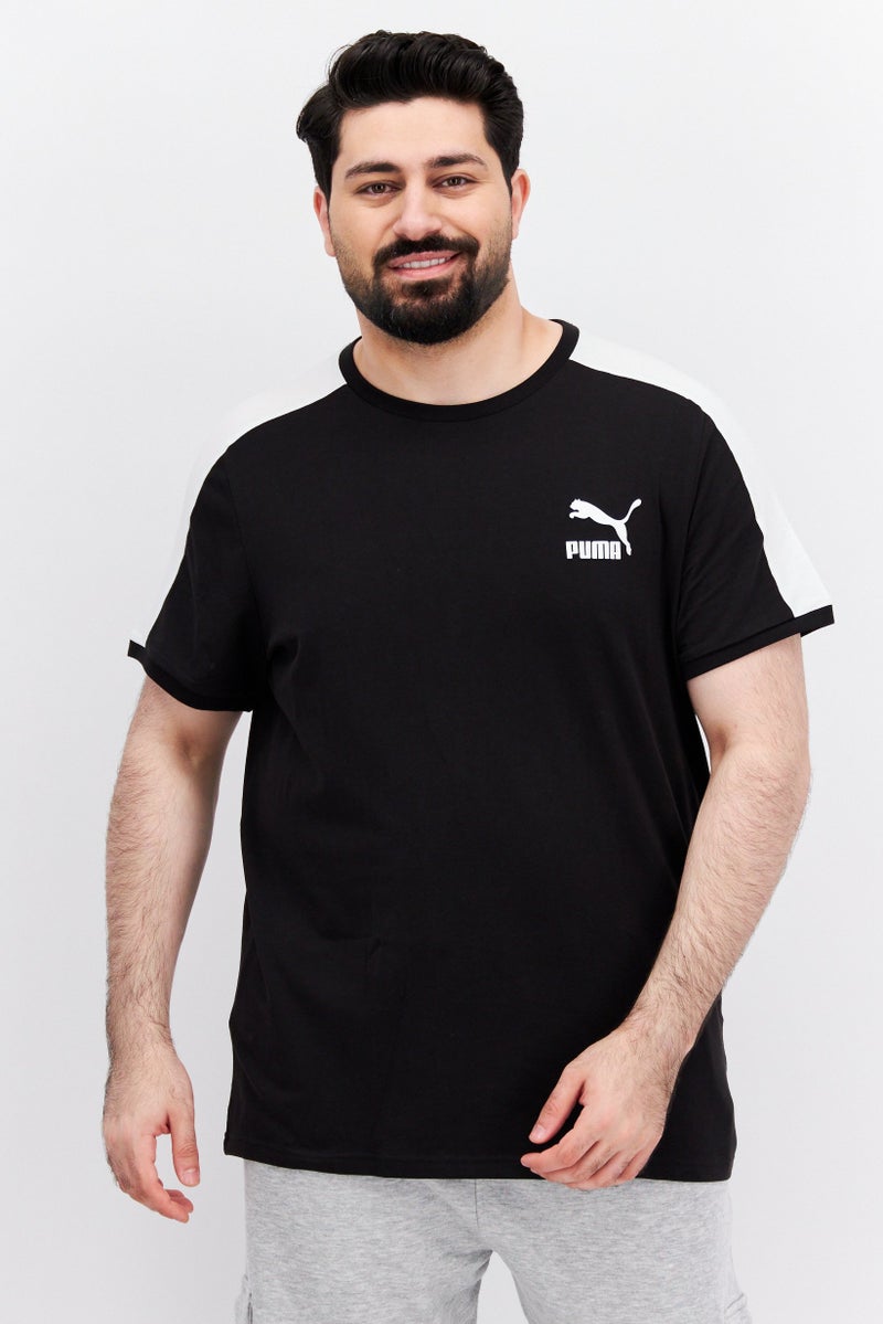 PUMA Men Round Neck Short Sleeve Training T-Shirt, Black - Image 1