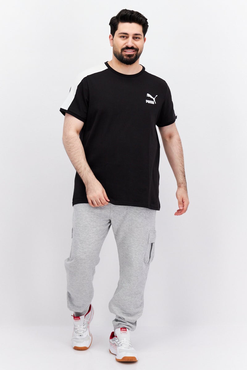 PUMA تي شيرت تدريب للرجال بأكمام قصيرة وياقة دائرية، أسود - Image 4