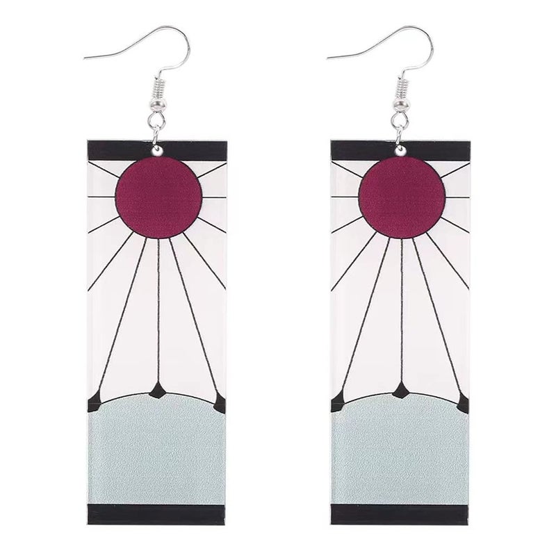 Bkinpid Tanjiro Earrings Hanafuda Tanjiro Cosplay Earrings Anime Jewelry Accessories - Image 4