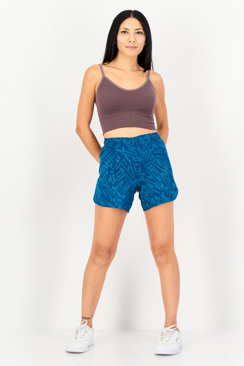 asics Women Sportswear Fit Training Shorts, Green - Image 2