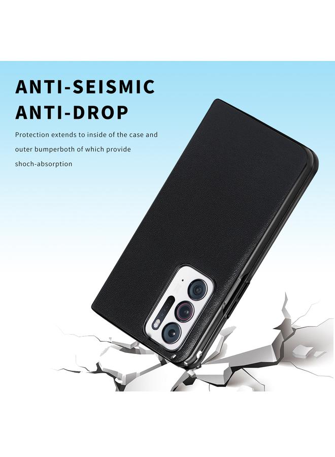 S-TOP Case For OPPO Find N Plain Skin Litchi Texture Phone Case - Image 5