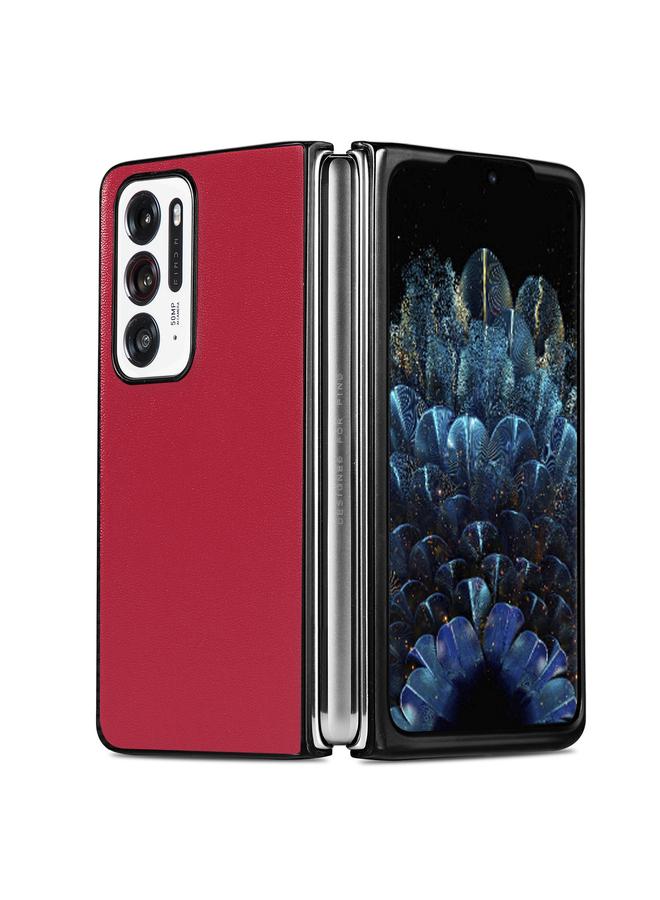 S-TOP Case For OPPO Find N Plain Skin Litchi Texture Phone Case - Image 1