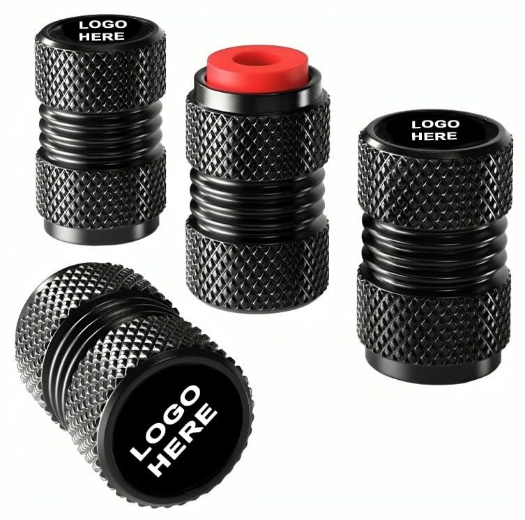 GREENWORLD BLACK HEAVY DUTY KEYCHAIN WITH 4 PIECE BLACK TYRE VALVE CAP WITH O-RING (FOR -JEE-EPPP) - Image 5