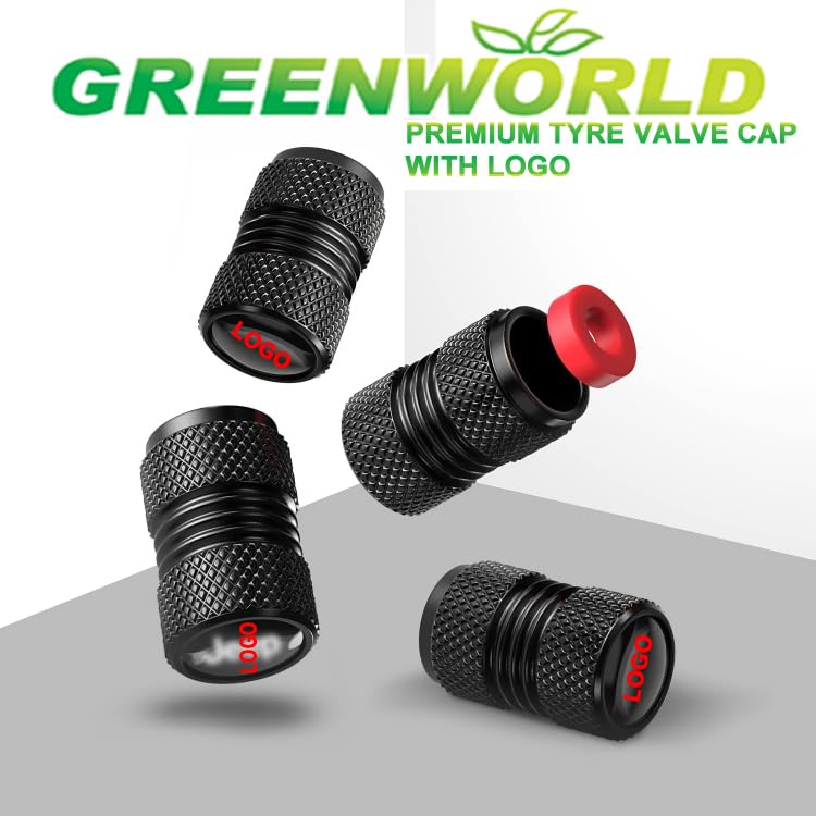 GREENWORLD BLACK HEAVY DUTY KEYCHAIN WITH 4 PIECE BLACK TYRE VALVE CAP WITH O-RING (FOR -JEE-EPPP) - Image 4