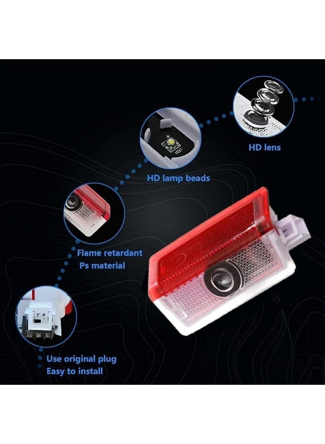 Vierex Car Door LOGO Lights for Mercedes-Benz | LED Welcome Light Projector Courtesy Lamp | Puddle Lights Compatible with A, B, C, E, M, GL, GLA, GLC, GLE, G-Class, EQC | Premium Car Accessories (2PCS) - Image 4