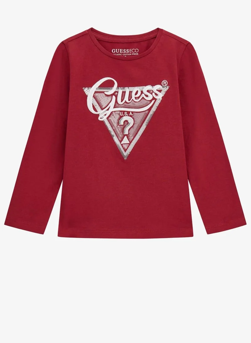 GUESS Kids Slogan Crew neck T-Shirt