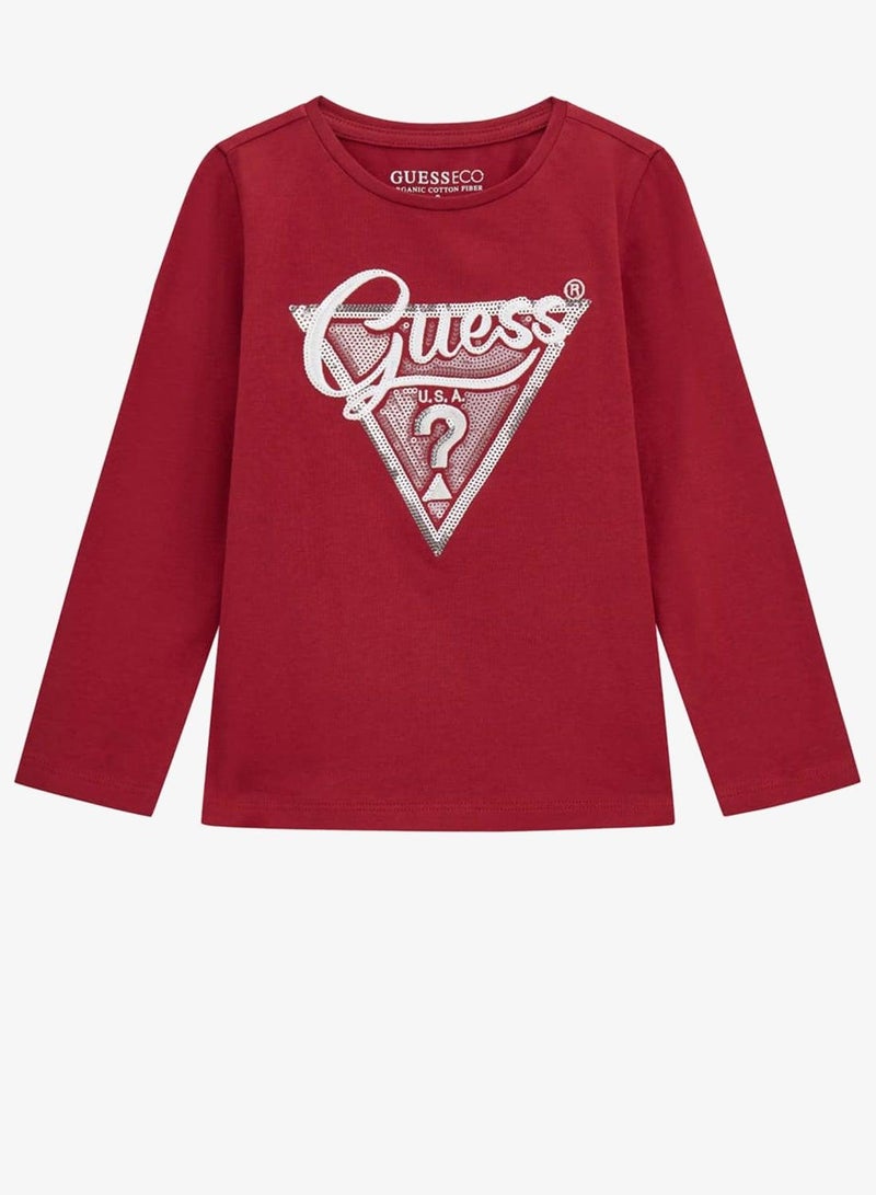 GUESS Kids Slogan Crew neck T-Shirt - Image 2