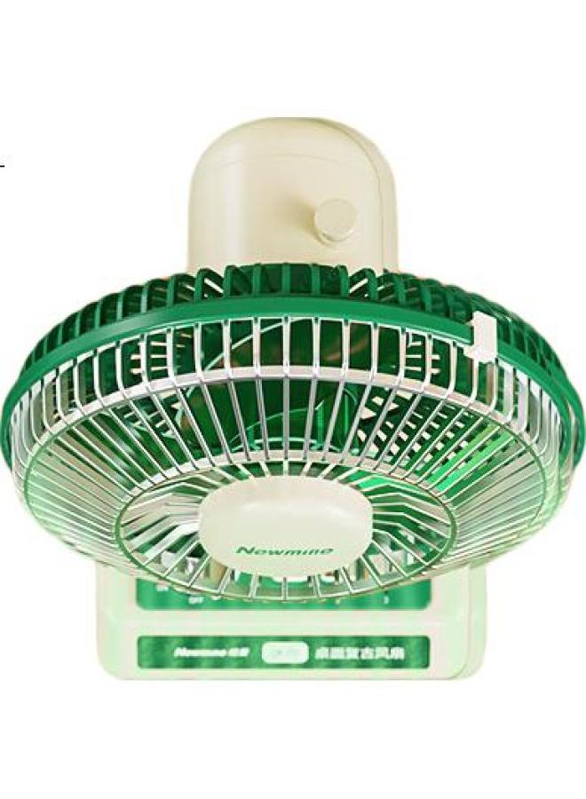 Newmine Desktop Fan Large Blade Oscillating Table Fan Long Battery Life Usb Rechargeable Office Student Dormitory High Wind Power Portable Electric Fan Chinese Red - Image 2