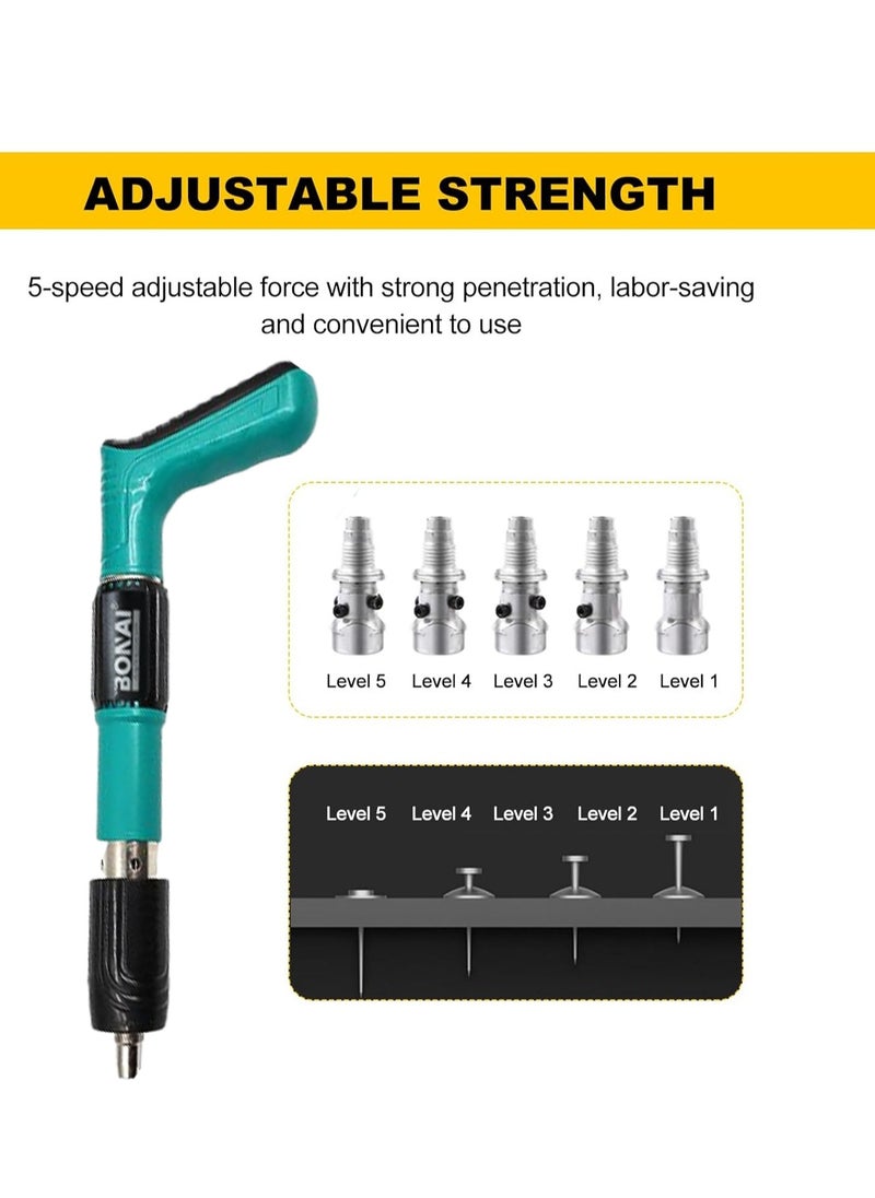 BONAI BONAI Nail Wall Fastening Tool High-pressure Nail-Gun Manual Steel Nail-Gun Strength Adjustable for Home DIY Woodworking Cement Wall  - Image 5