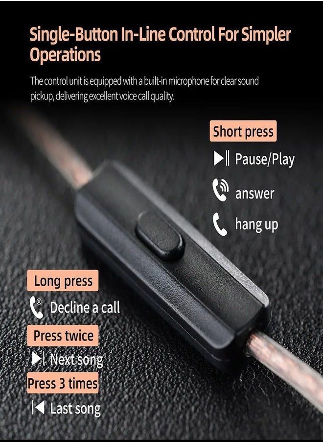 KZ KZ EDX Pro X in Ear Earphone, Single Dynamic Driver HiFi in-Ear Monitor with Ergonomic Shape, Wired Gaming Earbud, Detachable Cable for Audiophile (black, With Mic)  - Image 2