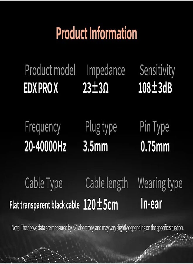KZ KZ EDX Pro X in Ear Earphone, Single Dynamic Driver HiFi in-Ear Monitor with Ergonomic Shape, Wired Gaming Earbud, Detachable Cable for Audiophile (black, With Mic)  - Image 3