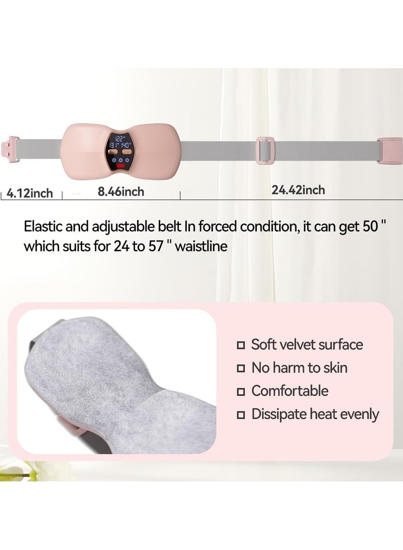 وسادة تدفئة لتقلصات الدورة الشهرية، وسادة تدفئة محمولة لاسلكية، 3 تعديلات لدرجة الحرارة و3 أوضاع اهتزازية (وردي) - Image 5