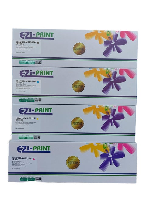 Compatible with 130A CF350A CF351A CF352A CF353A Color Toner Set  HP Laserjet Pro M175 M175nw M175a M176n M177fw Printer (Black Blue Yellow Magenta)
