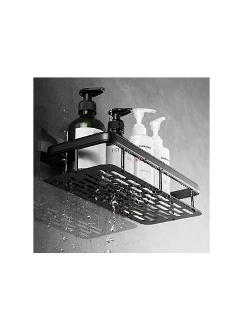 Dubkart Shower Caddy Shelf Pack of 2, No Drilling Wall Mounted Shower Organizer, Rustproof Bath Storage Basket for Bathroom Toilet Kitchen Black - Image 3