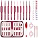 ROPCIA Crochet Kit for Beginners Ergonomic Crochet Hooks 25mm60mm with Storage Case Crochet Hooks Ergonomic Design for DIY Crochet Kits - Image 2