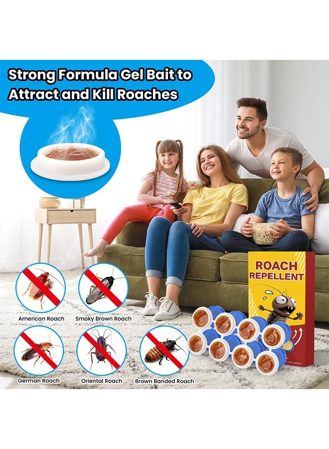 Professional Strength Cockroach Gel Bait, 8 Pack Effective Roach Killer Consume Bait for Heavy Infestations, Pet Safe Formula for Control in Cracks Crevices Walls - Image 4