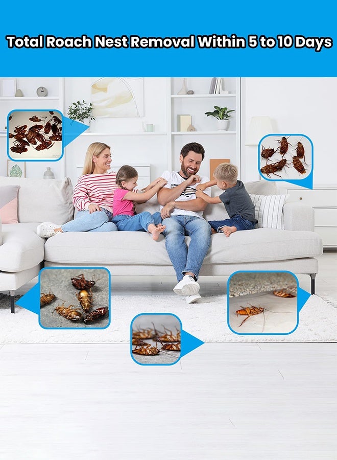 Professional Strength Cockroach Gel Bait, 8 Pack Effective Roach Killer Consume Bait for Heavy Infestations, Pet Safe Formula for Control in Cracks Crevices Walls - Image 5