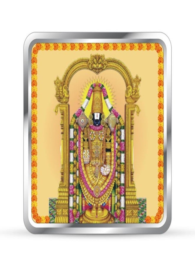 Silviya BIS Hallmarked 999 Pure Silver Tirupati Balaji Coin (10g) Square Shape - Divine Blessings - Lord Venkateswara - Home Temple - With Certificate of Authenticity - Image 2