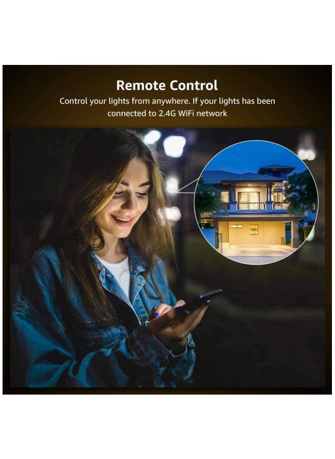 Smart Home Wireless Wifi relay switch, Neutral Wire Required, No Hub Required, Compatible with Google Home & Alexa, Push Button & App Remote Control, Timing Function & Voice Control (Pack of 4)