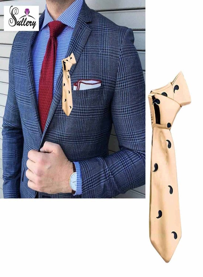 Sullery Mens Boys Exclusive Gold Tie Lapel Pin Shirt Stud Brooch Gold Zinc Alloy Brooch for Men Women - Image 4