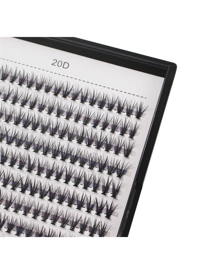 Bodermincer 240pcs C Curl 20D Cluster Eyelashes 0.07mm 20D-8mm to 20D-20mmTo Choose Professional Makeup Individual Cluster Eye Lashes False Lasehs Cluster Wholesale Bulk (20D-9mm)  - Image 3