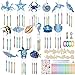 Anglechic 128 Pcs Summer Ocean Wind Chime Making Kit Make Your Own Sea Animals Wind Chime Wooden Ocean Animals Arts Ornaments for DIY Crafts Activity Birthday Summer Party Decoration - Image 3