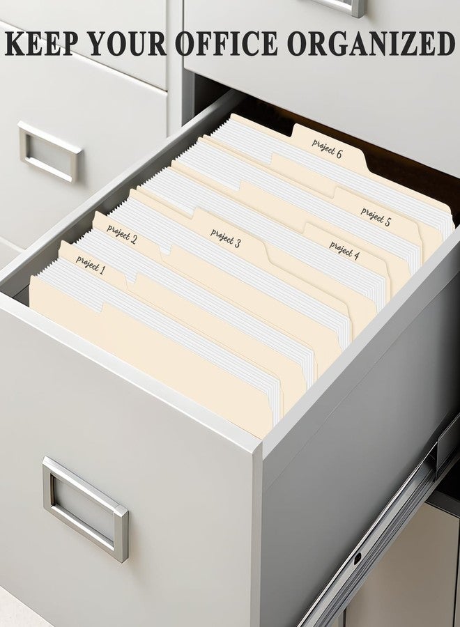 Manilaus Manila Folders 8.5 x 11 | 1/3 Cut File Folders Letter Size | Manilla File Folders 8.5 x 11 Pack of 100 | Heavy Duty Paper Folders for Documents, School, Classroom and Office Supplies. - Image 5