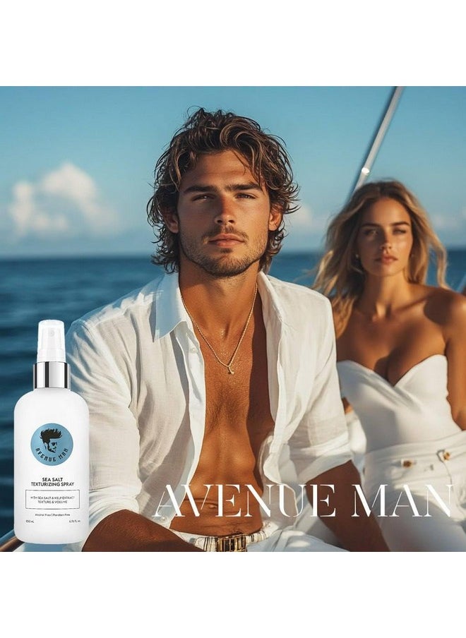 Avenue Man - Avenue Man Sea Salt Spray for Men - Texturizing & Thickening Sea Salt Hair Spray for Men with Kelp and Brown Seaweed Extract - Paraben, Sulfate-Free - Add Volume and Texture Beach Hair Spray 6.76 Oz - Image 1