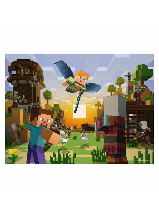 Ravensburger Minecraft Construction and Adventure 150 Piece XXL Jigsaw Puzzle â€“ Extra Large Pieces Kids Puzzle, Softclick Precision Fit, Minecraft Artwork, Fun Learning Activity for Children Ages 7+ | 12004177-1 - Image 1