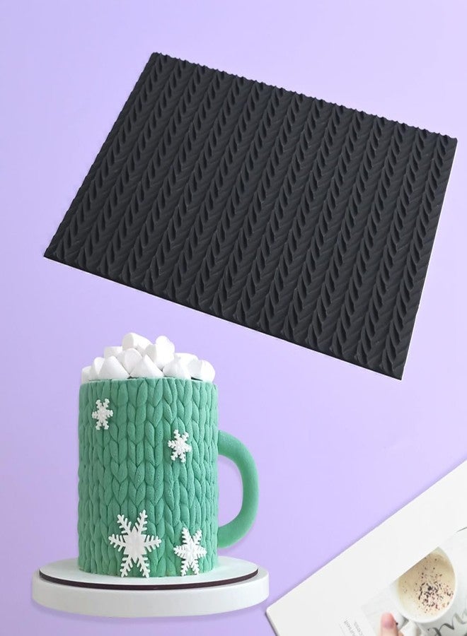 mostsom Silicone Lace Cake Molds Reusable Fondant Embossing Mats for Cake Decorating, Sweater Pattern, Cupcakes, Cookies, Chocolate - Food-Grade Non-Stick Baking Tools (C_ Sweater Pattern) - Image 5