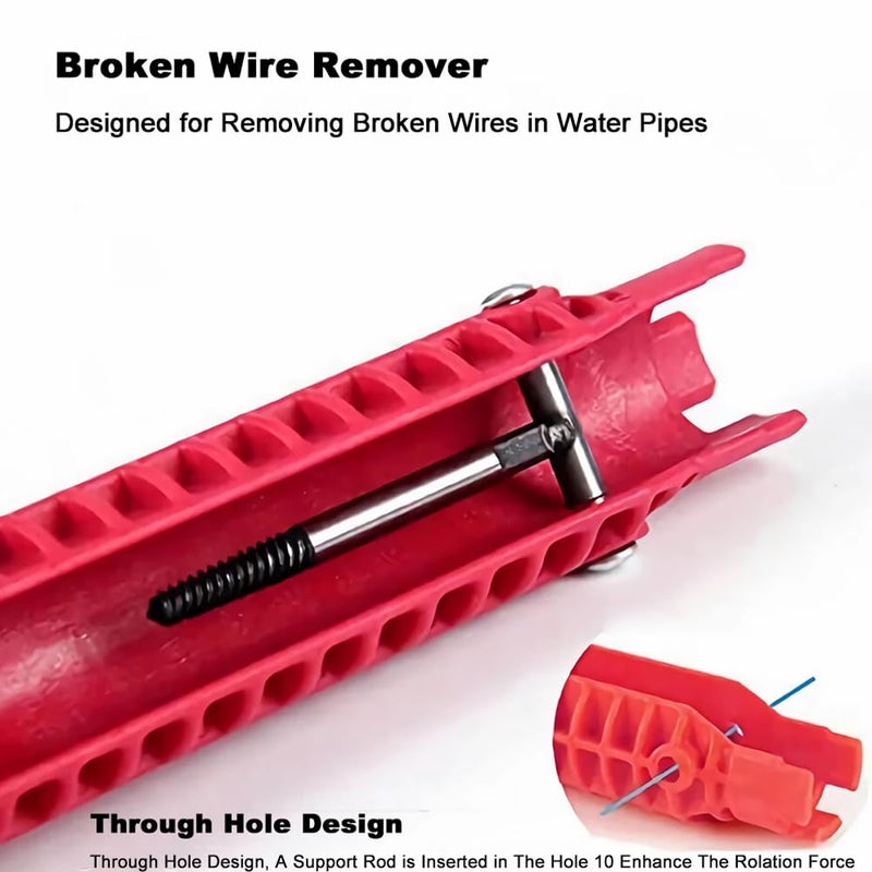Hdwy 8 In 1Multifunctional Kitchen Faucet Sink Basin Wrench Kitchen Drain Tub Removal Nut Plumbing Plumber For Tight Spaces Installation And Repairs Tools - Image 5