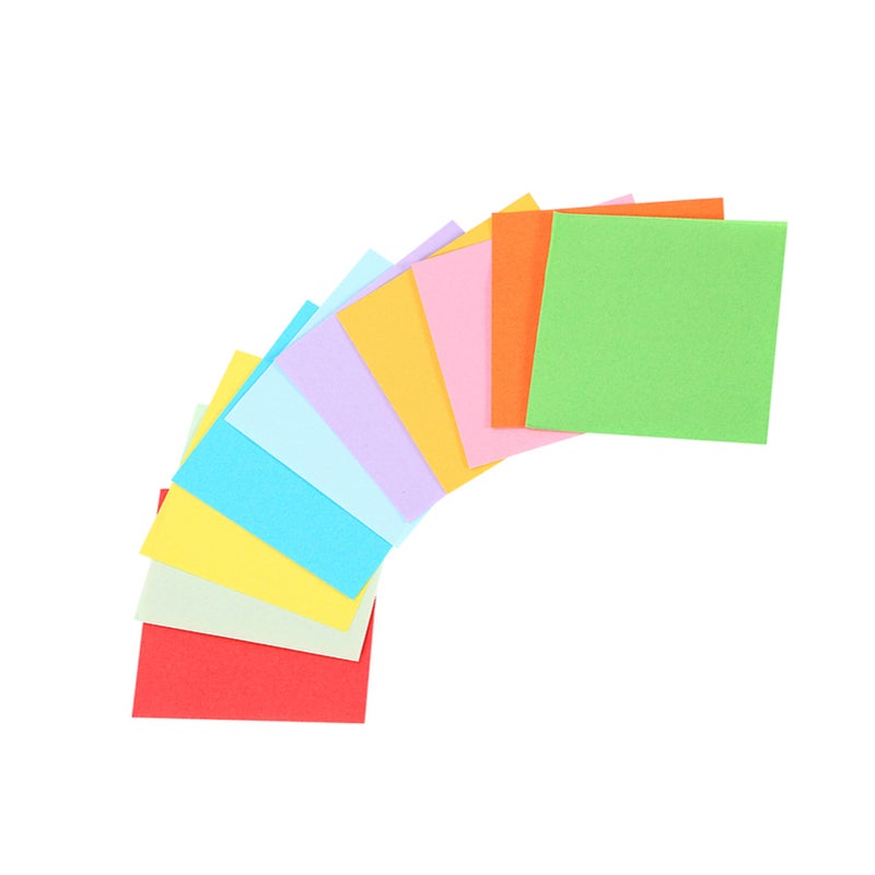 520 pcs 10 Colors Square Folding Paper Colorful Double Sided Origami Crane Craft Sheets 5x5 cm - Image 1