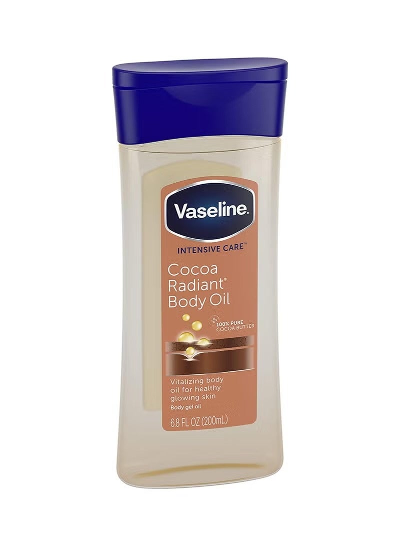 فازلين زيت الجسم "فازلين إنتنسيف كير" (Vaseline Intensive Care) بلمسة الكاكاو المشرقة - 200 مل | مع زبدة الكاكاو النقية | زيت هلامي (جل-أويل) لترطيب الجسم بعمق | يمنح البشرة إشراقة وتألقاً - Image 3