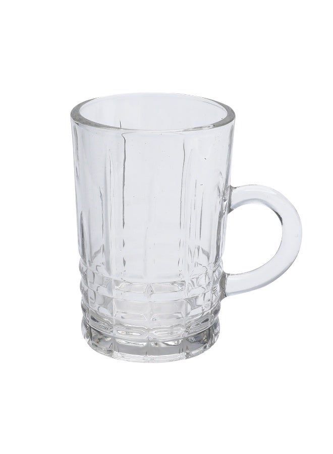 Alsaif Gallery Al Saif Gallery Max Glass Tea Cup Set, Handle, 6 Pieces - Clear - Image 1