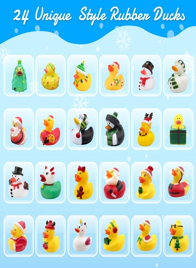 HBYDO Christmas Advent Calendar 2025 with 24 Rubber Ducks, 24 Days Countdown Blind Boxes Holiday Fun Rubber Ducky Bath Toys Set, Christmas Party Favor Xmas Surprise Gifts Boxes - Image 4