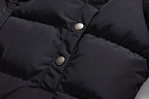 ELORA Heavyweight Women’s Winter Coat: Vegan Down Puffer, Warm, Mid-Length, Cargo Pockets, Faux Fur Hood,Black,X-Small - Image 4
