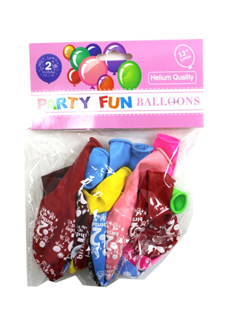 بارتي فن عيد ميلاد سعيد 12 بالونات - رقم 2 - Image 2