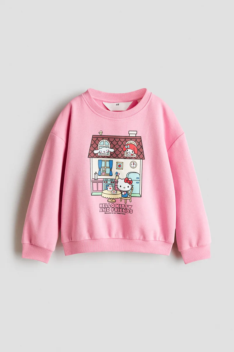 H&M Printed brushed-inside sweatshirt