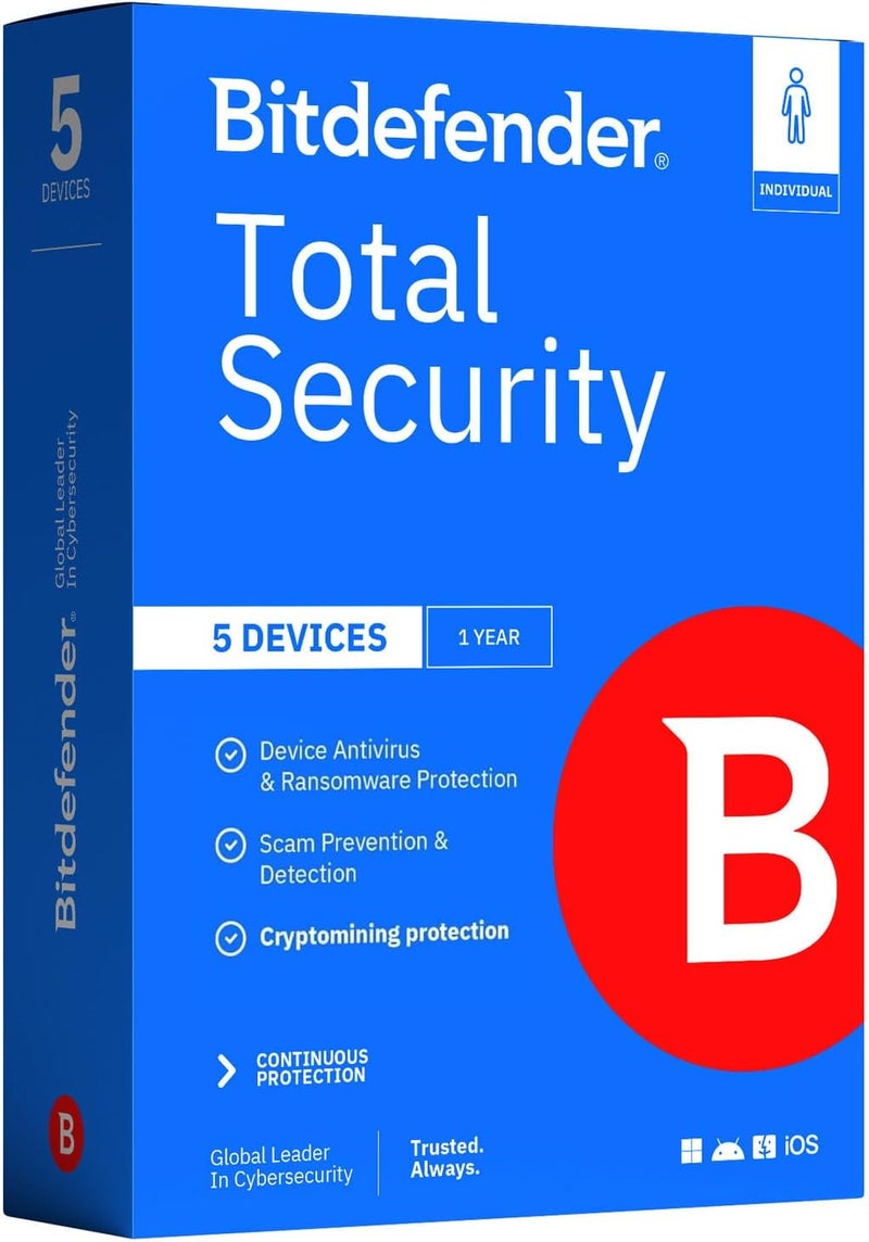 Total Security 2021 – Complete Antivirus and Internet Security Suite – 5 Devices | 1 Year Subscription | PC/Mac | Activation Code by Mail - Image 1