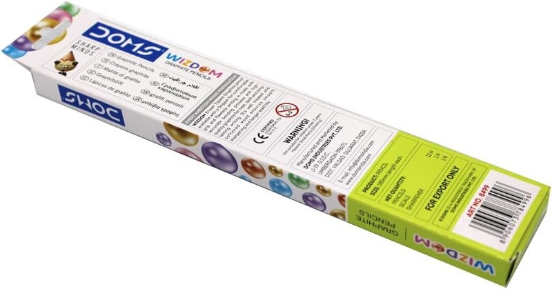 DOMS Wizdom Rt Super Dark Graphite Pencil 12-Pieces - Image 3