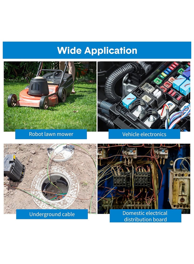 KASTWAVE 30 Pcs Electrical IDC 314-BOX Wire Connectors, Moistureproof 3 Wire Self-Stripping Pigtail Connectors for 22-14 AWG Cables, Robotic Lawn Mowers, Auto Irrigation System - Image 5