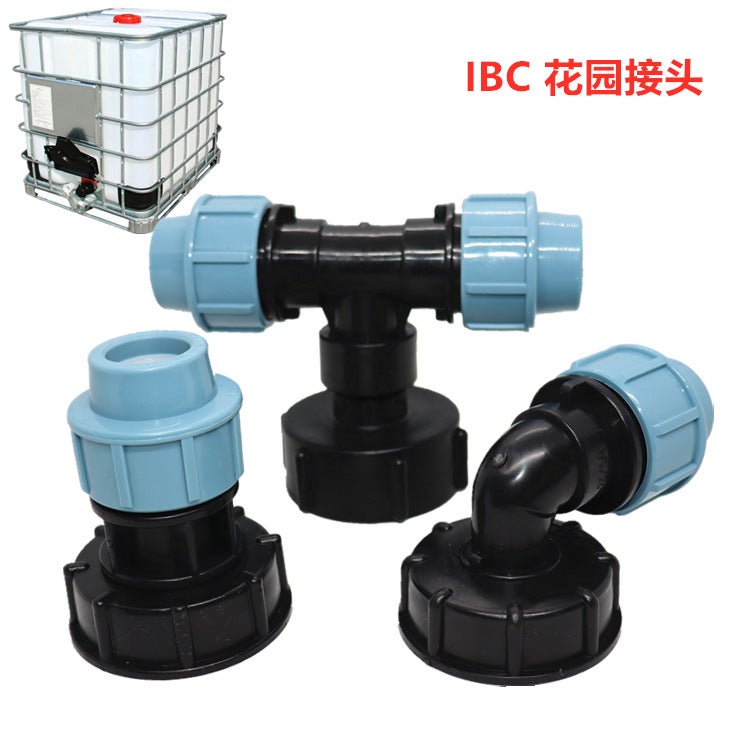 Plastic Barrel Connector Ibc Ton Barrel Connector Ton Barrel Fittings Garden Pipe Connector Elbow Ton Barrel Tee Valve - Image 2