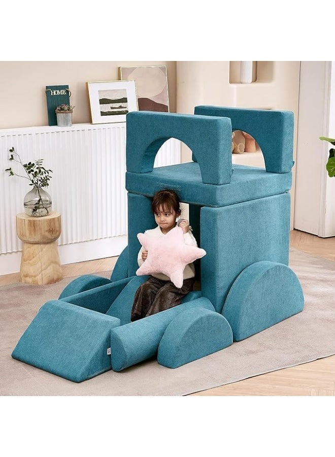 Poppins Home Poppins HOME 14PCS Luxury Kids Couch Playful Comfort for Little Ones and Adults Alike (Seafoam Blue)  - Image 3