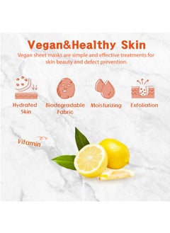 Purederm Purederm Vegan Vitamin Sheet Masks (12 Packs) - Facial Sheet Mask for Brightening & radiance Treatment  - Image 4