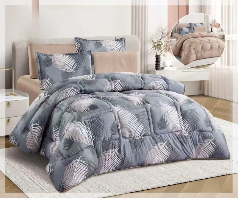Double bed microfiber bedspread set, 6 pieces – luxurious softness and a touch of elegance for the bedroom