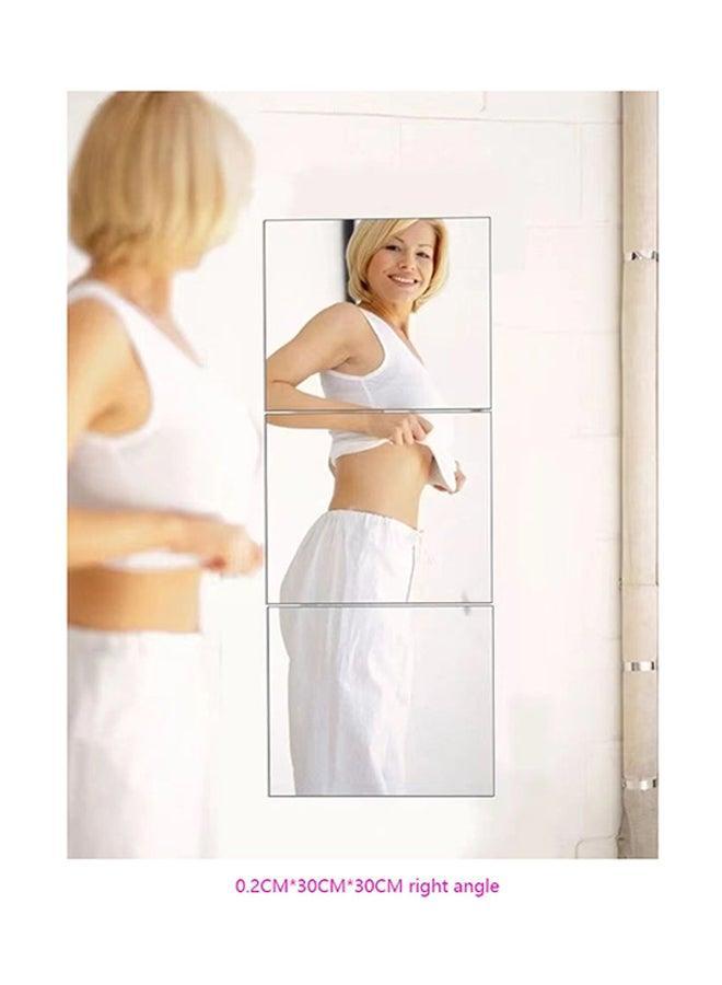 ملصق مرآة 4 قطع رمادي 30x30 سم - Image 2