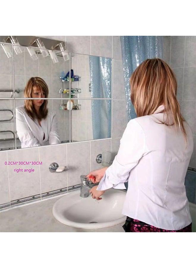 ملصق مرآة 4 قطع رمادي 30x30 سم - Image 5