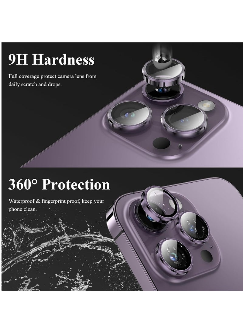 Camera Lens Protector Compatible with Apple iPhone 14 pro / 14 Pro Max, Premium Tempered Glass Circle Film, Aluminum Alloy Full Fit Lens Ring Cover [Anti-Scratch]  - Image 5