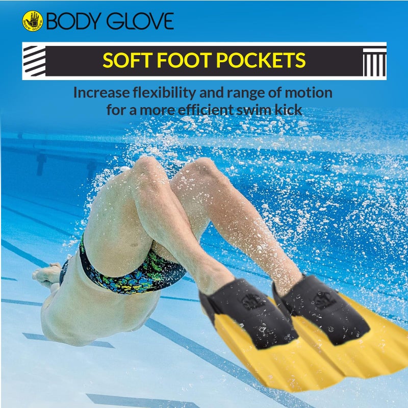 Body Glove Floating Fins for Adults, Natural Rubber Bodyboard Fins, Lightweight Flippers for Swimming, Snorkeling, Scuba Diving, Surfing, Bodyboarding - Image 5